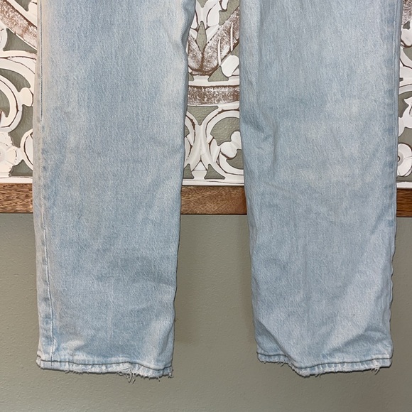 Abercrombie & Fitch Ultra High Rise 90s Straight Jeans 27/4R Destroy Distressed - Picture 13 of 15
